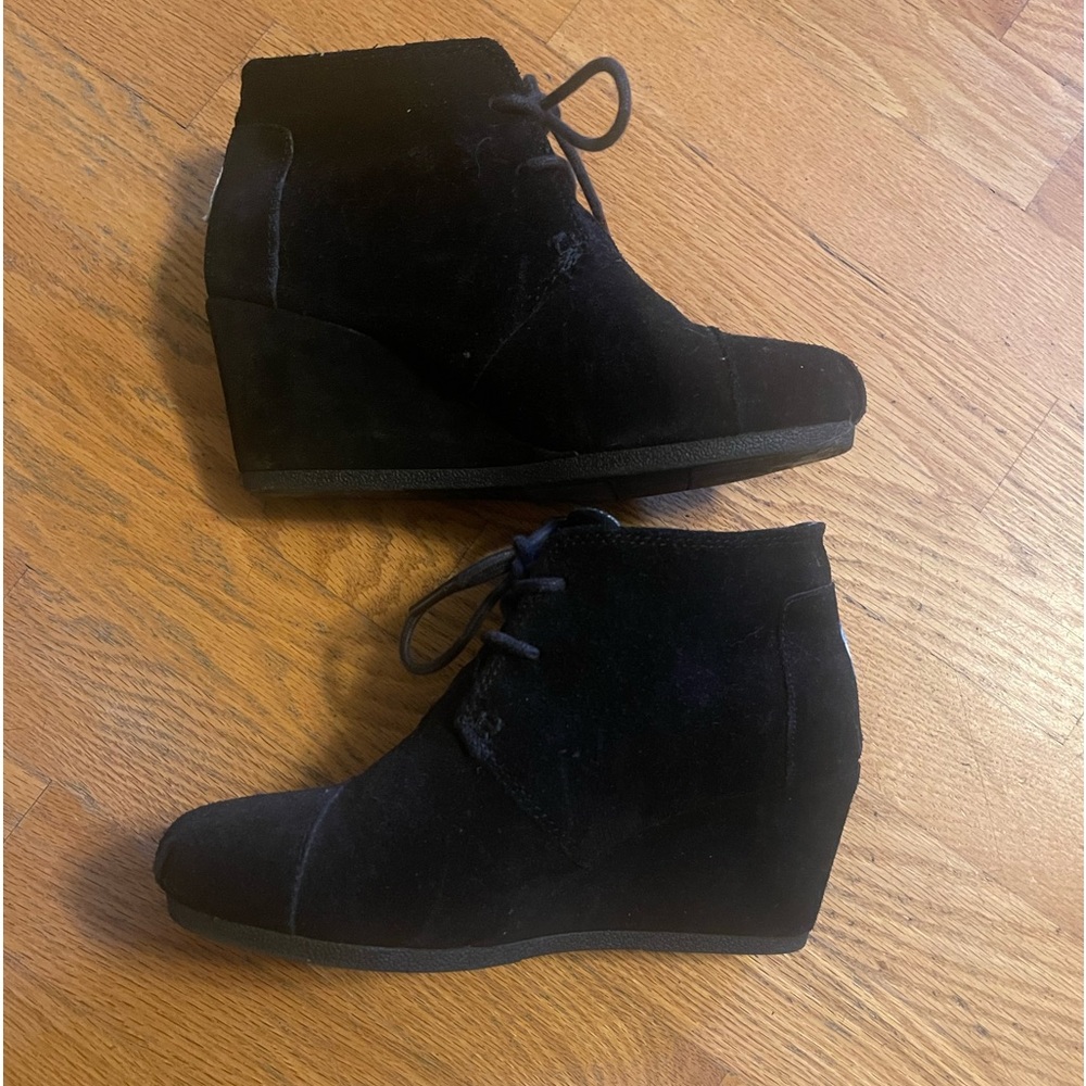 Black suede bootie